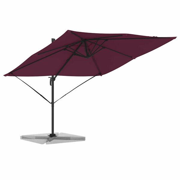 vidaXL Roma parasol Rød 286 x 285 x 265 cm Polyester og aluminium