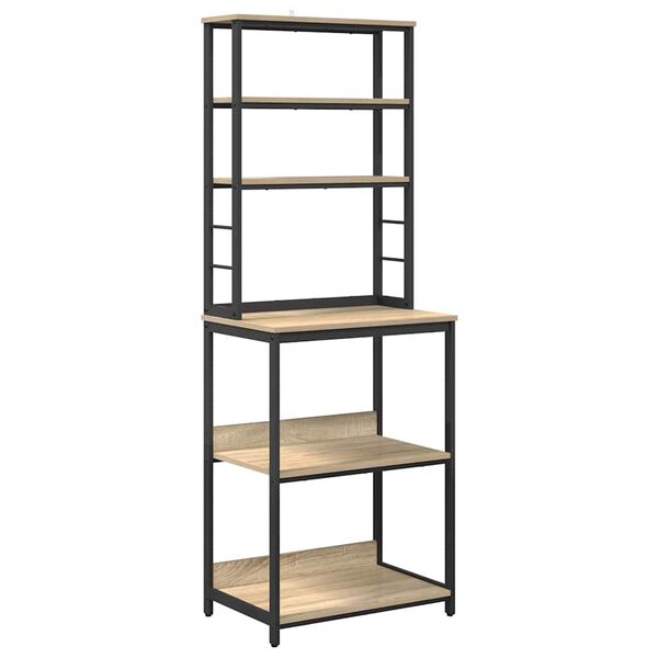 vidaXL Kj&oslash;kkenskap Sonoma eik 60 x 40 x 168 cm Konstruert tre