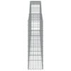 vidaXL Gabionkurver buede 6 stk 400x30x100/120 cm galvanisert jern