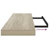 vidaXL Flytende vegghylle eik 90x23,5x3,8 cm MDF