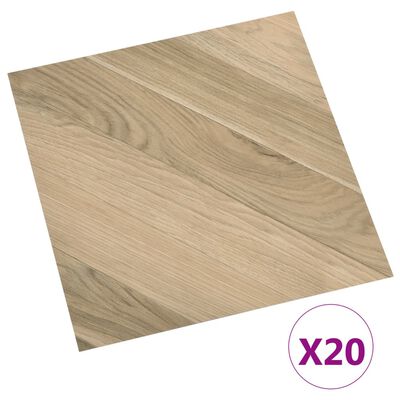 vidaXL Selvklebende gulvplanker 20 stk PVC 1,86 m² brun stripet