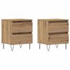 vidaXL Nattbordskap 2 stk. artisan eik 40 x 35 x 50 cm Konstruert tre