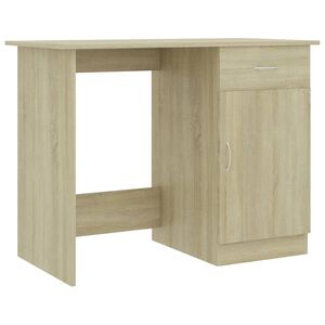 vidaXL Skrivebord sonoma eik 100x50x76 cm konstruert tre