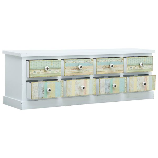 vidaXL TV-benk med skuffer hvit 120x30x40 cm MDF