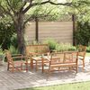 vidaXL Hagesofa Set 5 pcs Naturlig Massivt Teaktre