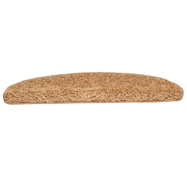 vidaXL Trappematter 15 stk 65x21x4 cm beige halvrund store