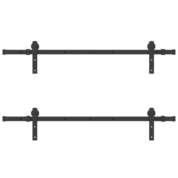 vidaXL Utstyr for skyved&oslash;r 305 cm st&aring;l svart