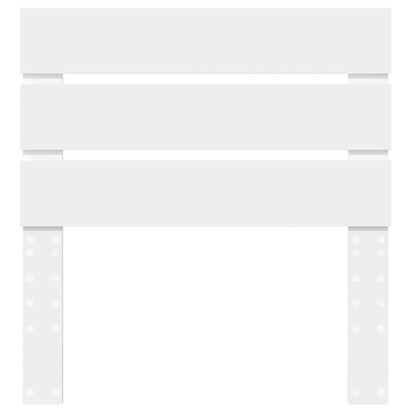 vidaXL Hodegavl med hodegjerde Hvit 75 cm Konstruert tre