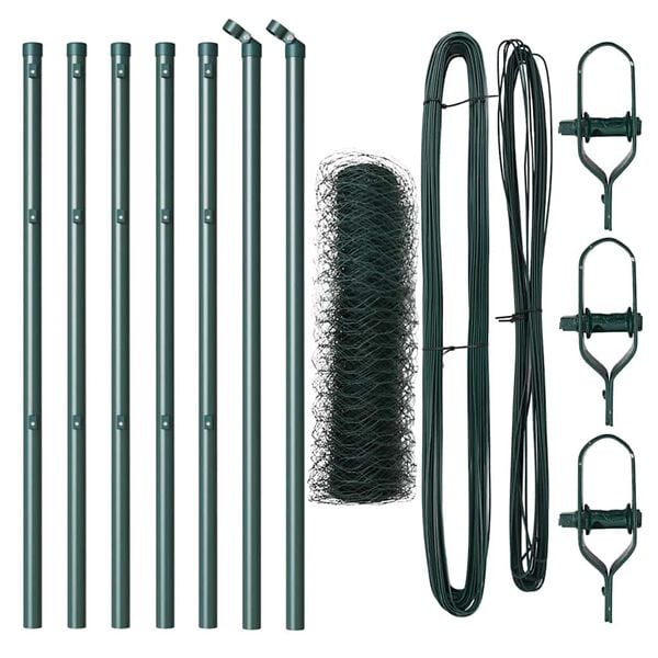 vidaXL Gjerdep&aring;le gr&oslash;nn 10 x 0,6 m (36 mm mesh) St&aring;l og PVC