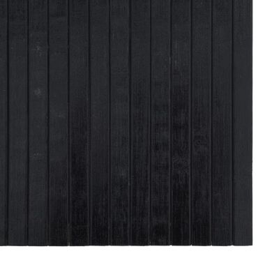 vidaXL Teppe rektangulær svart 60x200 cm bambus