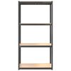 vidaXL Hyller 4 lag 3 stk antrasitt st&aring;l og konstruert tre