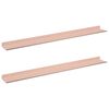 vidaXL Flytende hylle Veggmontert 2 pcs Rosa 80 x 9 x 2,5 cm St&aring;l