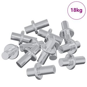 vidaXL Hylla Peg 4500 pcs s&oslash;lv 8,6 x 8,6 x 14,6 mm St&aring;l