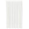 vidaXL Blondegardin med gardiner Blomster Hvit 140 x 150 cm Polyester