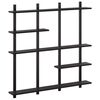 vidaXL Vegghylle Svart eik 102 x 13,5 x 102,5 cm Konstruert tre