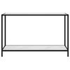 vidaXL Konsollbord hvit 120x35x75 cm herdet glass