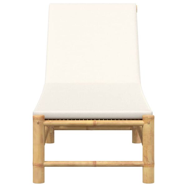 vidaXL solseng med puter 55x199x30 cm bambus