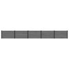 vidaXL Gjerdeplate 5 pcs WPC og Aluminium Gr&aring;