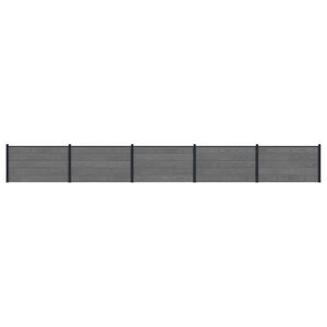 vidaXL Gjerdeplate 5 pcs WPC og Aluminium Gr&aring;