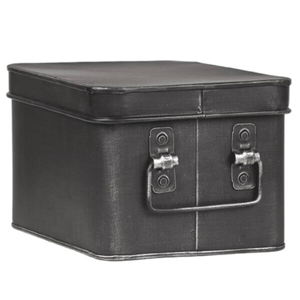 LABEL51 Oppbevaringsboks Media 22x17x13 cm M antikk svart