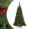 vidaXL Kunstig juletre med julekuler 150 cm 150 LED-lys Varmhvit
