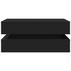 vidaXL Salongbord med LED-lys svart 90x50x40 cm