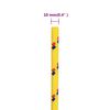 vidaXL B&aring;ttau gul 10 mm 250 m polypropylen
