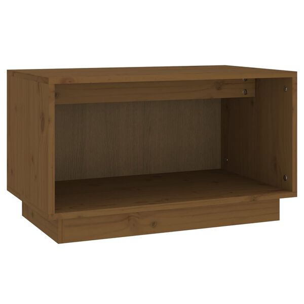 vidaXL TV-benk honningbrun 60x35x35 cm heltre furu