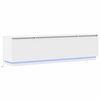 vidaXL TV-stativ med LED Hvit 180 x 38 x 49 cm Konstruert tre