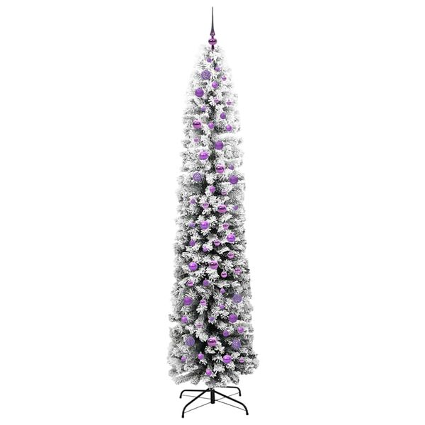 vidaXL Kunstig juletre med 300 LED gr&oslash;nn 240 cm PVC og st&aring;l og plast