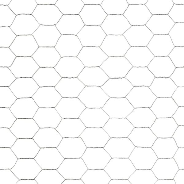 vidaXL Trådgjerde kylling galvanisert stål 25x1,2 m sølv