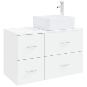 vidaXL Baderomsinnredningssett 2 pcs Hvit Konstruert tre