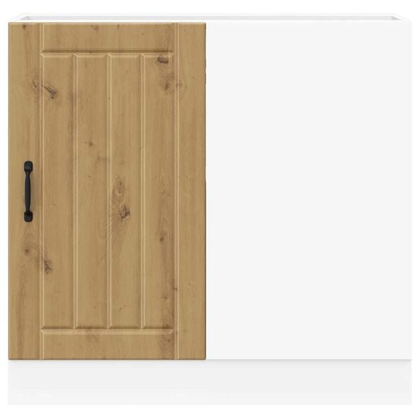 vidaXL Kj&oslash;kkenskap Lucca artisan eik konstruert tre