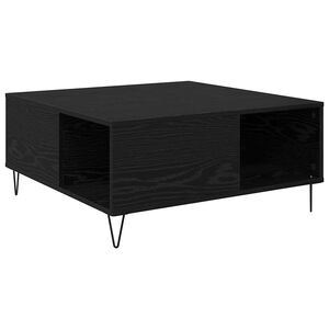 vidaXL Kaffebord Svart Eik 80 x 80 x 36,5 cm Konstruert tre