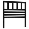vidaXL Sengegavl svart 106x4x100 cm heltre furu