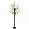vidaXL LED-ball juletre Svart 18 x 18 x 120 cm St&aring;l 150 LED-lys