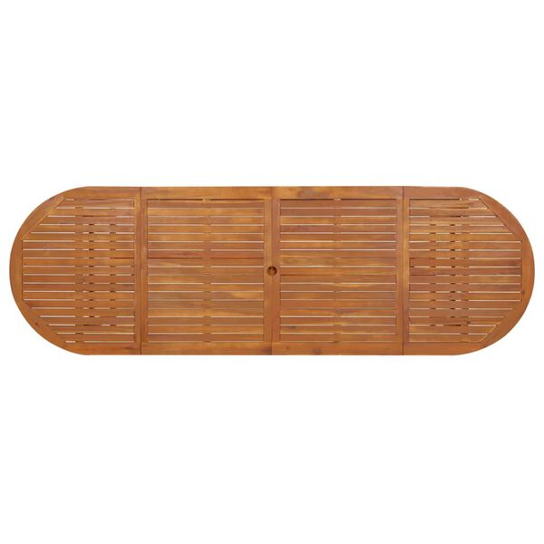 vidaXL Utendørs spisebord 280x90x75 cm heltre akasie