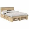 vidaXL Sengestamme Sonoma eik 140 x 200 cm Konstruert tre