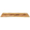 vidaXL Skrivebordsplate med kurve 100x80x2,5 cm heltre grovt mangotre