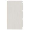 vidaXL Nattbord hvit 60x36x64 cm heltre furu