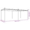 vidaXL Pergola med uttrekkbar tak kremhvit 589x292x230 cm