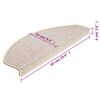 vidaXL Trappematter 15 stk 65x24x4 cm taupe halvrund store