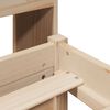vidaXL Seng med bokhylle uten madrass 120x200 cm heltre furu