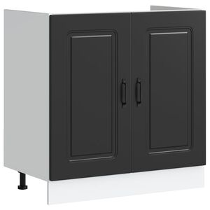 vidaXL Vask underskap Kalmar svart 80x46x81,5 cm konstruert tre