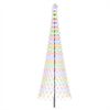 vidaXL LED juletre 400 cm 450 LED-lys Flerfarget Jern Svart