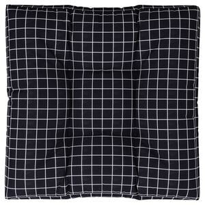 vidaXL Pallepute svart rutem&oslash;nster 80x80x12 cm oxfordstoff
