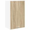 vidaXL Hengende skap Sonoma eik og hvit 50 x 31 x 80 cm Konstruert tre