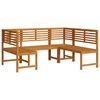 vidaXL Hagebenk Set 3 stk. Brun Solid akasietre