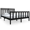vidaXL Sengeramme svart heltre 160x200 cm