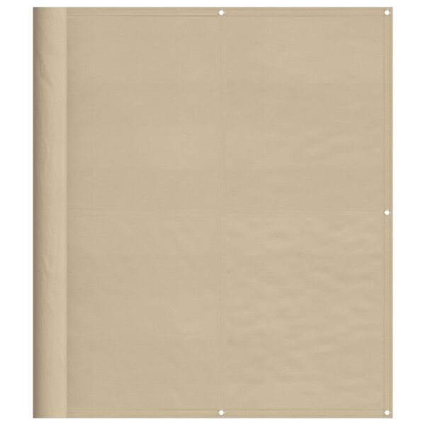 vidaXL Balkongskjerm beige 120x800 cm 100% polyester oxford